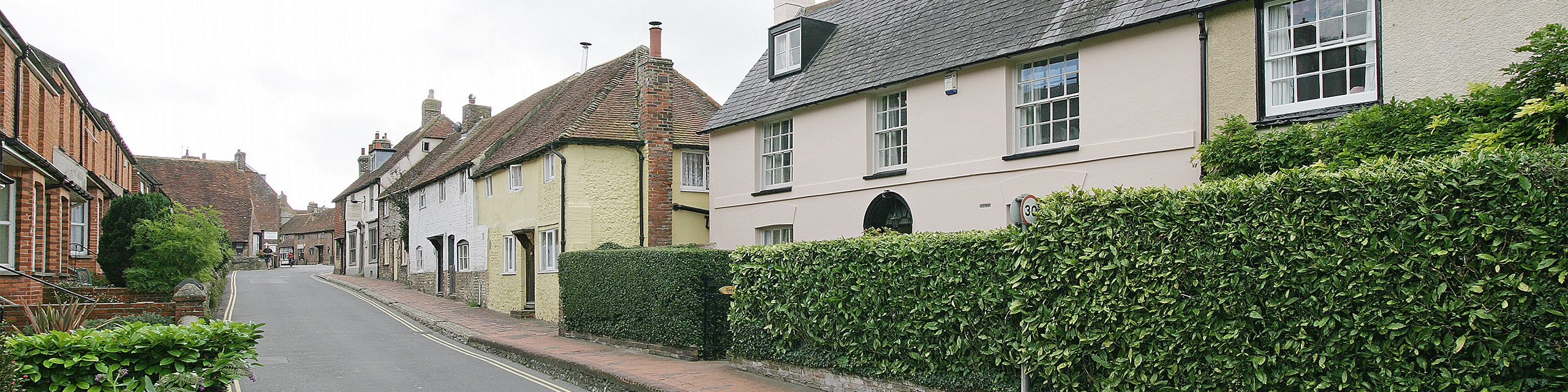 View of North Street, Alfriston, including The Dene